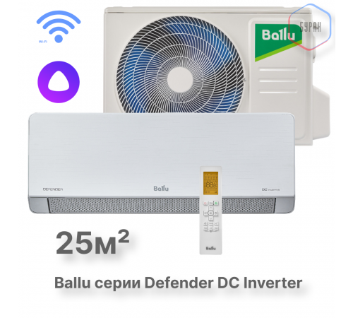 Сплит-система инверторного типа Ballu Defender BSHI-09HN8 комплект