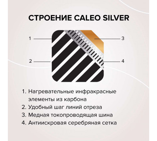 Теплый пол пленочный CALEO SILVER 220 Вт/м2 1,5 м2