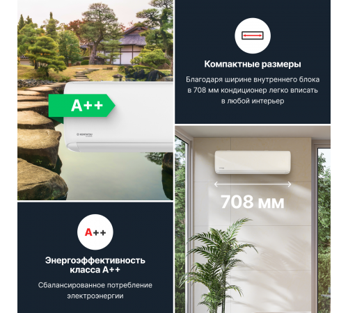 Настенная сплит-система Kentatsu Tiba Inverter KSGTI100HZAN1/KSRTI100HZAN1 Настенная сплит-система Kentatsu Tiba Inverter KSGTI100HZAN1/KSRTI100HZAN1