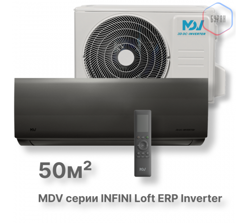 Инверторная сплит-система MDV серия INFINI Loft ERP Inverter MDSALF-18HRFN8 / MDOALF-18HFN8
