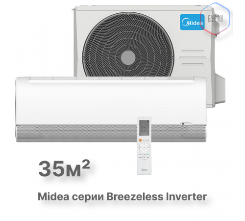 Настенная сплит-система Midea серии Breezeless MSFA2-12N8D6-I/MSFA1-12N8D6-O