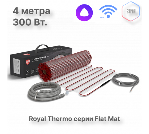 Комплект теплого пола Royal Thermo Flat Mat RTFM 2-150-2