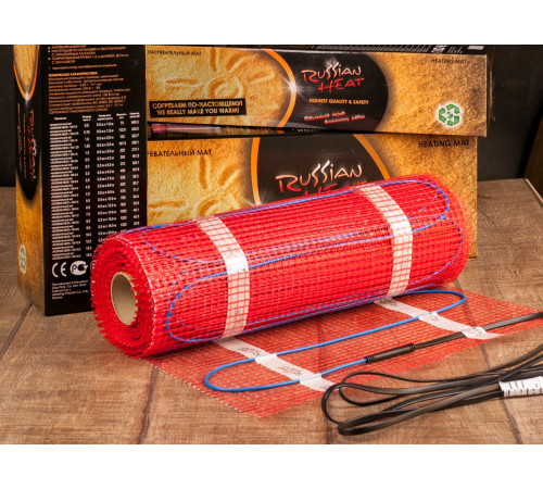 Нагревательный мини-мат двухжильный Russian Heat (1 кв.м.)