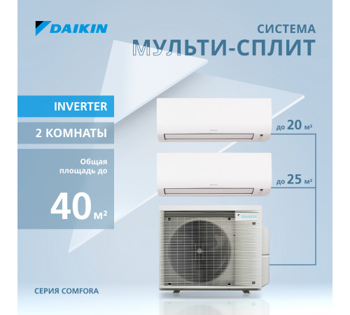 Мультисплит система DAIKIN серии Comfora 2MXM40A/FTXP20N/FTXP25N