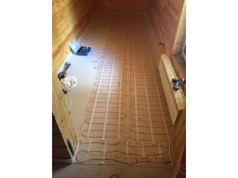 Тёплые полы в коттедже в г. Междуреченск.