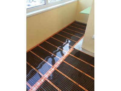 Установка теплого пола на балкон. Томск