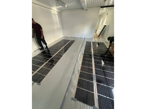 Обогрев модельного здания теплым полом