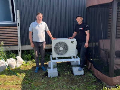 Проект установки кондиционера DAICHI CARBON INVERTER 50 в каркасном доме с охлаждением гостиной 30 м² и двух спален