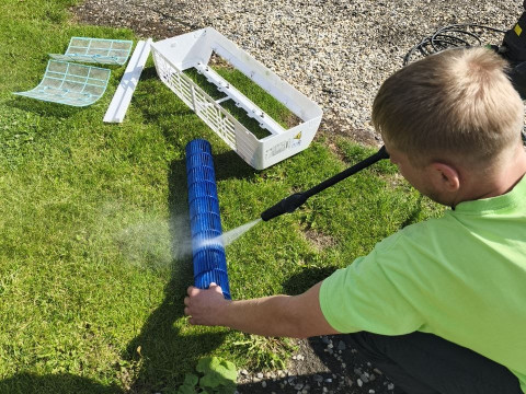 Сервис кондиционера FERRUM в СНТ Надежда: мойка, разбор и дозаправка фреоном для ООО "Стройтехномаш"