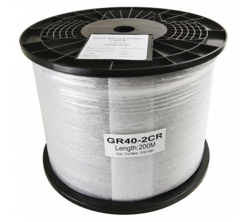 EASTEC GR 40-2 CR, M=40W (200м/рул.), греющий кабель с УФ защитой, пог.м.