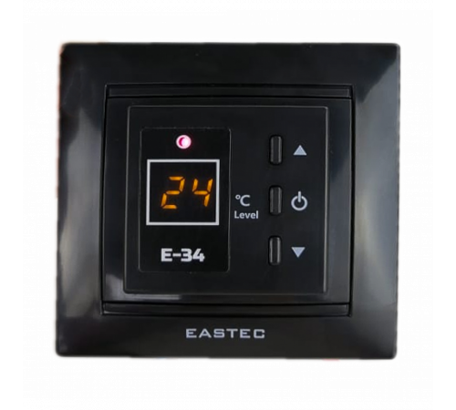 Терморегулятор EASTEC E-34 черный (Встраиваемый 3,5 кВт)