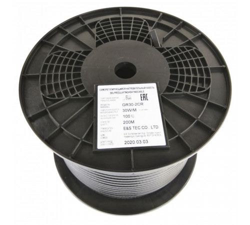 EASTEC GR 30-2 CR, M=30W (200м/рул.), греющий кабель с УФ защитой, пог.м.