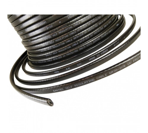 EASTEC GR 30-2 CR, M=30W (200м/рул.), греющий кабель с УФ защитой, пог.м.