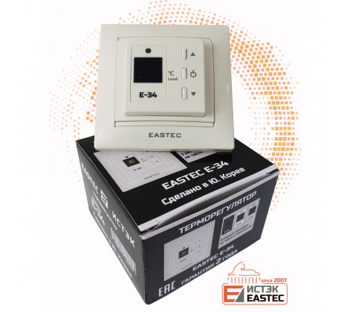 Терморегулятор EASTEC E-34 бежевый (Встраиваемый 3,5 кВт)