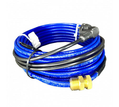 Греющий кабель для установки в трубу с сальниковым узлом - 8м