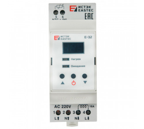 Терморегулятор EASTEC E-32 DIN (На DIN рейку. 3,5 кВт)