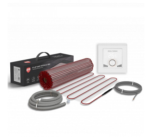 Мат нагревательный Royal Thermo Flat Mat RTFM 2-150-12 с терморегулятором RTI-16